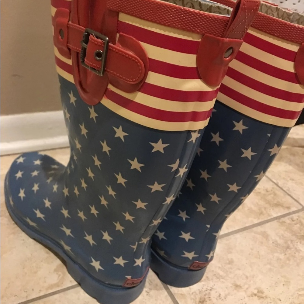 Brand new Chooka Patriotic rain boots